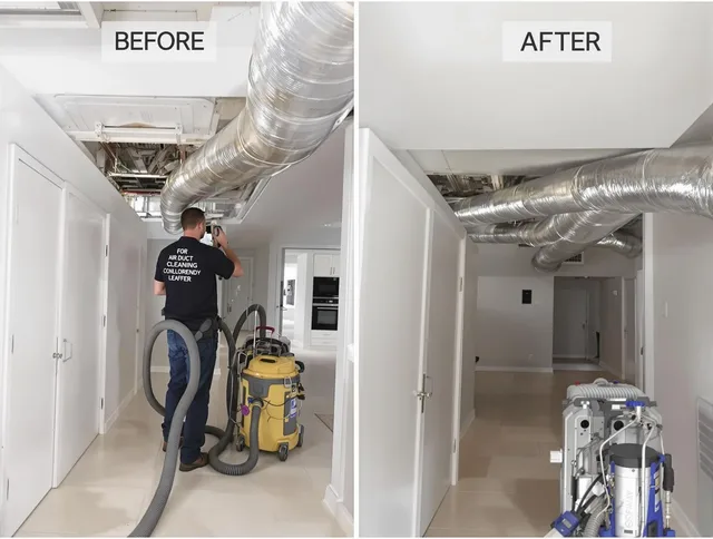 Barrington Air Duct Cleaning professional performing thorough air duct cleaning in Barrington