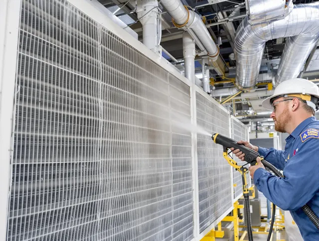 Professional commercial coil cleaning by Barrington Air Duct Cleaning in Barrington